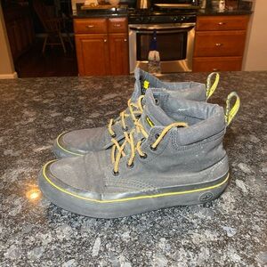 Dr Doc Martens Allana Boots Womens Size 6 Black Combat Ankle Canvas Shoes